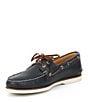 Color:Navy - Image 4 - Men's Gold Leather and Suede Boat Shoes