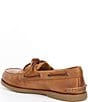 Color:Tan - Image 3 - Men's Gold Water Resistant Leather Boat Shoes