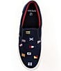 Color:Navy Multi - Image 5 - Men's SeaCycled Striper II Slip-On Nautical Sneakers