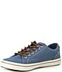 Color:Blue - Image 4 - Men's Striper II Linen Lace-To-Toe Sneakers