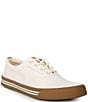 Color:White/Tan - Image 1 - Men's Striper II Linen Sneakers