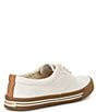 Color:White/Tan - Image 2 - Men's Striper II Linen Sneakers