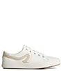 Color:White - Image 2 - Sandy Leather Wave Logo Sneakers