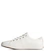 Color:White - Image 3 - Sandy Leather Wave Logo Sneakers