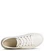 Color:White - Image 4 - Sandy Leather Wave Logo Sneakers