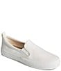 Color:White - Image 1 - SeaCycled Collection Women's Crest Twin Gore Canvas Slip On Sneakers