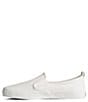 Color:White - Image 3 - SeaCycled Collection Women's Crest Twin Gore Canvas Slip On Sneakers