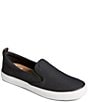 Color:Black - Image 1 - SeaCycled Collection Women's Crest Twin Gore Canvas Slip On Sneakers