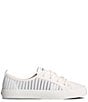 Color:White - Image 2 - Seacycled Crest Vibe Mesh Striped Sneakers