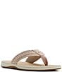 Sperry Women's Seafish 3 Perforated Leather Flip Flops - Image 1