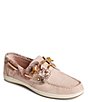 Color:Rose - Image 1 - Women's Songfish 3-Eye Painted Suede Boat Shoes