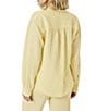 Splendid Adele Point Collar Long Sleeve Button Front Gauze Shirt - Image 2