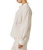 Splendid Adele Point Collar Long Sleeve Button Front Gauze Shirt - Image 3