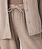 Splendid Adele Drawstring Gauze Cropped Relaxed Wide Leg Pants - Image 4