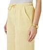 Splendid Adele Drawstring Gauze Cropped Relaxed Wide Leg Pants - Image 5