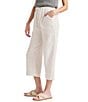Splendid Adele Drawstring Gauze Cropped Relaxed Wide Leg Pants - Image 3