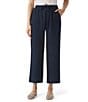 Splendid Adele Drawstring Gauze Cropped Relaxed Wide Leg Pants, Color:Navy - Image 1