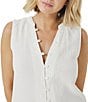 Splendid Adele Gauze V-Neck Sleeveless Top - Image 4