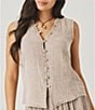 Splendid Adele Gauze V-Neck Sleeveless Top - Image 4