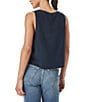 Splendid Adele Linen Blend V-Neck Button Front Vest - Image 2