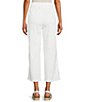 Color:White - Image 2 - Alys Tie High Waisted Wide Leg Crop Pants