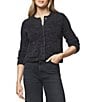 Splendid Andrea Knit Round Neck Long Sleeve Cropped Cardigan - Image 1