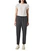 Splendid Angie Straight Leg Drawstring Pants, Color:Lead - Image 4