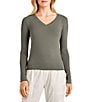 Splendid Bamboo Jersey V-Neck Long Sleeve Tee - Image 5