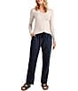 Splendid Bamboo Jersey V-Neck Long Sleeve Tee - Image 4