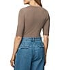 Splendid Bamboo Knit Crew Neck Quarter Sleeve Tee Shirt - Image 2