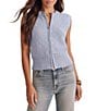 Splendid Benson Crew Neck Sleeveless Zip Front Sweater Vest - Image 1