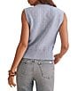 Splendid Benson Crew Neck Sleeveless Zip Front Sweater Vest - Image 2