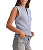 Splendid Benson Crew Neck Sleeveless Zip Front Sweater Vest - Image 3