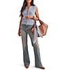 Splendid Benson Crew Neck Sleeveless Zip Front Sweater Vest - Image 4