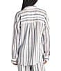 Color:Grey Mist Stripe - Image 2 - Bowen Striped Button Down Shirt