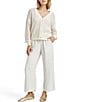 Splendid Brenda Knit V-Neck Long Sleeve Button Front Cardigan, Color:Paper - Image 3