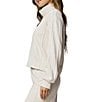 Splendid Cable Knit Turtleneck Long Sleeve Coordinating Top, Color:Pale Oak Heather - Image 3