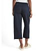 Color:Navy - Image 2 - Cassie Terry Drawstring Tie Waist Pull-On Cropped Pants