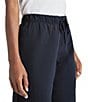 Color:Navy - Image 5 - Cassie Terry Drawstring Tie Waist Pull-On Cropped Pants