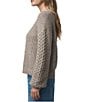 Splendid Celeste Wool Cashmere Blend Cable Knit Round Neck Long Sleeve Sweater - Image 3