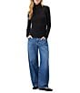 Splendid Classic Turtleneck Long Sleeve Top, Color:Black - Image 3