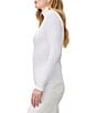 Splendid Classic Turtleneck Long Sleeve Top, Color:White - Image 3