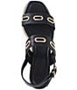 Color:Black - Image 6 - Dani Leather Platform Wedge Espadrille Sandals
