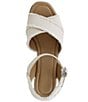 Color:Linen - Image 6 - Danny Canvas Platform Wedge Espadrille Sandals