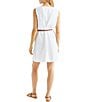 Color:White - Image 2 - Dawson Linen Blend Mini Dress