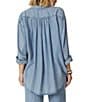 Splendid Denim Collar Long Sleeve Button Down Shirt - Image 2