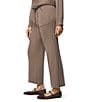 Splendid Georgie Coordinating Ribbed Knit Mid Rise Lounge Ankle Pants, Color:Cedar Brown - Image 3