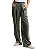 Color:Vintage Olive Brown - Image 1 - Irene Velvet Coordinating Trouser Pants