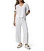 Splendid Kacey Knit Jersey Short Sleeve V-Neck Tee Shirt - Image 4
