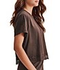 Splendid Lainey Lace Trim Short Sleeve Top - Image 3